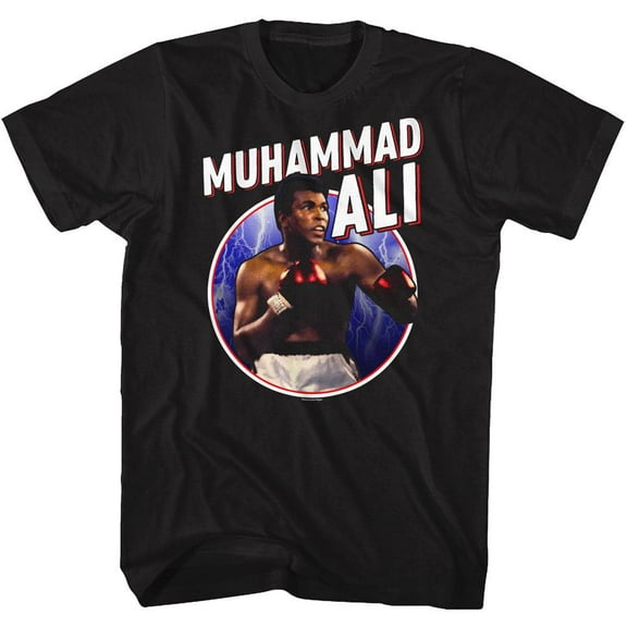 Muhammad Ali Circle Black Adult T-Shirt