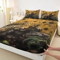 thumbnail image 3 of Feelyou Leopard Cheetah Kids Twin Sheet Sets, Rustic Wildlife Bedding, 3 Pieces, 3 of 7