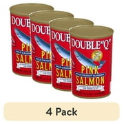 (4 pack) Double "Q" Wild Caught Alaskan Pink Salmon, 14.75 oz Can