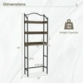 thumbnail image 2 of Canddidliike 3-Tier Over-The-Toilet Bathroom Spacesaver Storage Rack-Black, Bathroom Storage Cabinet, 2 of 6