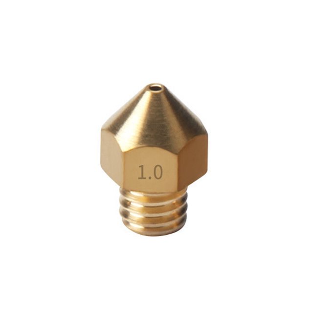 3D Printer Nozzle Brass Extruder Nozzle Replacement Consumable 3D Printer Accessory, 1.75mm/1.0mm