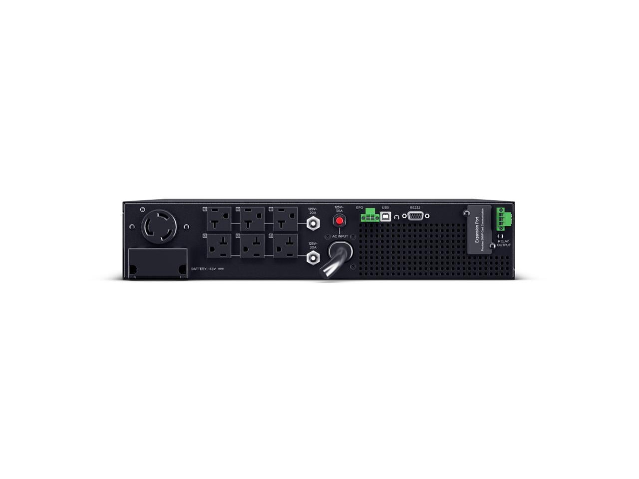CyberPower OL3KRTHD Smart App Online UPS Systems, 3000VA/2700W, 100 - 125 VAC, NEMA L5-30P, 2U, Rack / Tower, Sine Wave, 7 Outlets, LCD, Power Panel