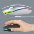 thumbnail image 3 of BAKIBO Wireless Mouse, LED Rechargeable Laptop Mouse, Portable Office Computer Mice use(BT5.2 and USB 2.4G) Dual Mode Connection, Silent, Slim, for Apple Laptop/ipad Tablet/Mac/PC, 3 of 7
