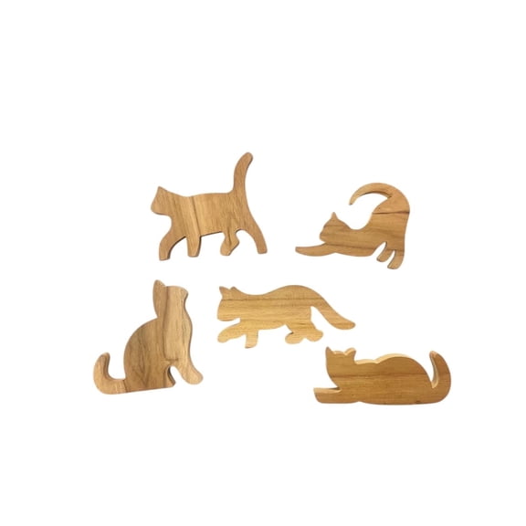 SONAKSHI CREATION Cat Stacking Game Wooden Adult Multicolor 1 Count 3 in H x 2 in L x 4 in W
