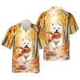 thumbnail image 3 of Welcome Fall West Highland White Terrier Strolling Through the Autumn Maple Forest Hawaiian Shirt Breathable Summer Unisex Merch Westie Westy Dog Lover - 12012, 3 of 6