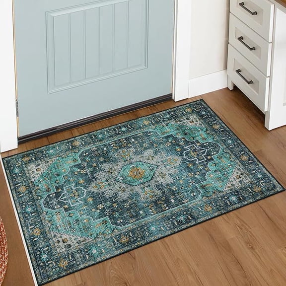 American Bohemian retro living room and kitchen non-slip, dirt-resistant home carpet