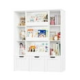 thumbnail image 7 of Homfa 6 Cube Toy Storage, Cube Organizer with Sliding Rack, 3 Drawer Kids Bookcase and Bookshelf, White, 7 of 7