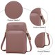 thumbnail image 3 of Bolsos cruzados pequeños para mujer Bolsos de cuero para teléfono móvil con cremallera, 3 of 5