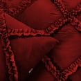 thumbnail image 3 of SGI Bedding Oversized King Size Duvet Covers Egyptian Cotton 1000TC 3 Piece Set Burgundy Diamond Ruffle, 3 of 8
