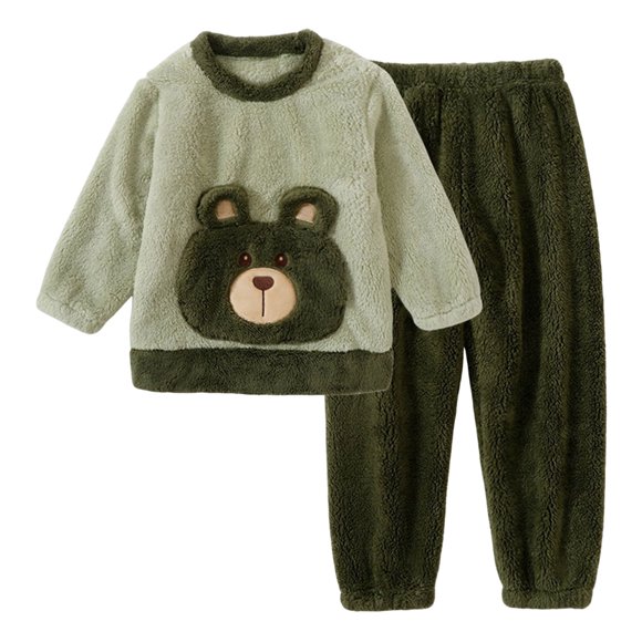 Gubotare Boys Soft Pajamas Boys and Girls Pajamas Sets Pjs Holiday Sleepwear Children Clothes (Green,5-6 Years)