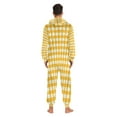 thumbnail image 7 of IAUYY Unisex Adult Onesie Pajamas Ultra-Soft Crystal-Soft Fabric, Halloween Adult Onesie Pajamas Adults,With a Zipper Plus Size Onesie Pajamas, Yellow Checkered Pattern, 7 of 7