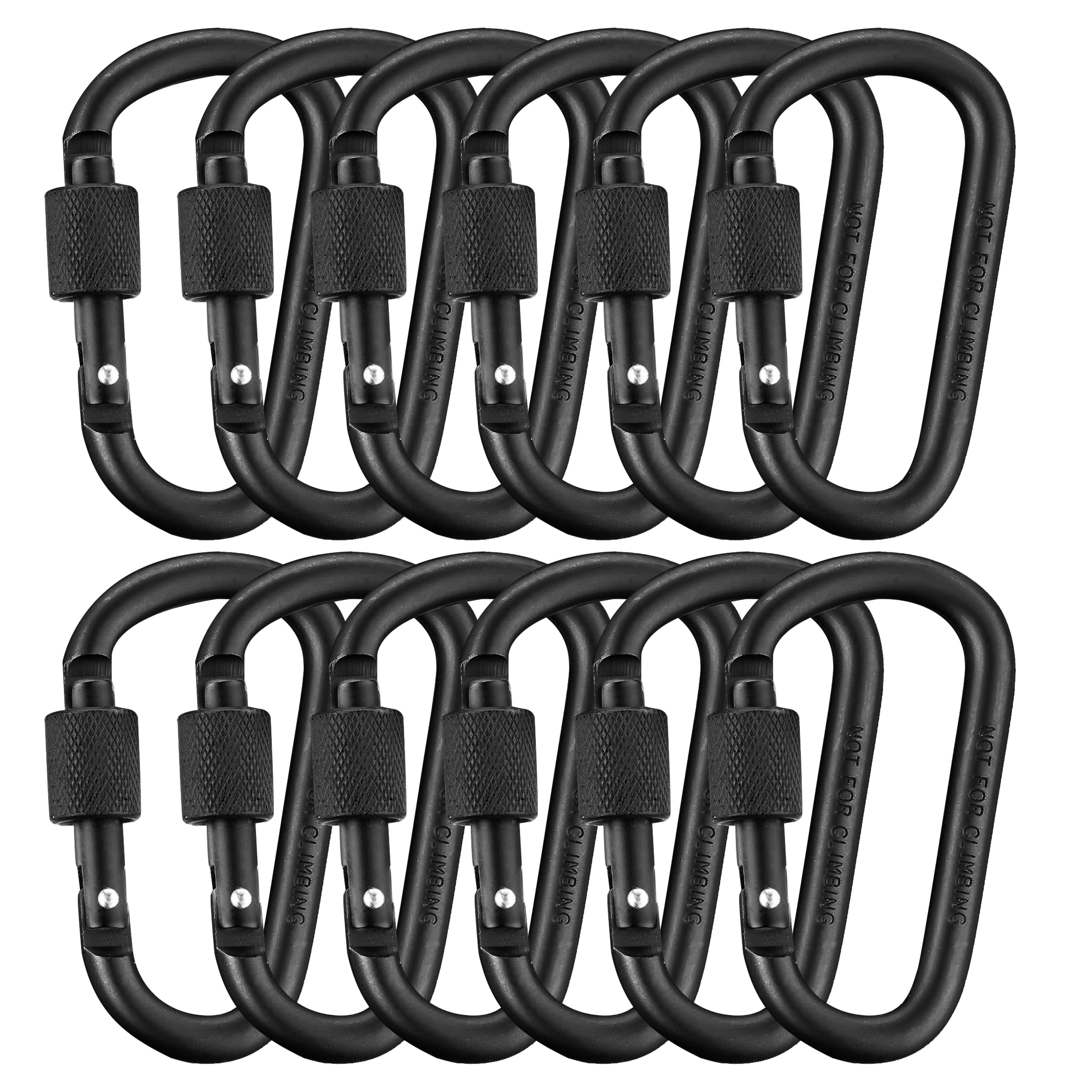 GearHill 3” Heavy Duty Carabiner Keychain Clip Aluminum D Ring Locking