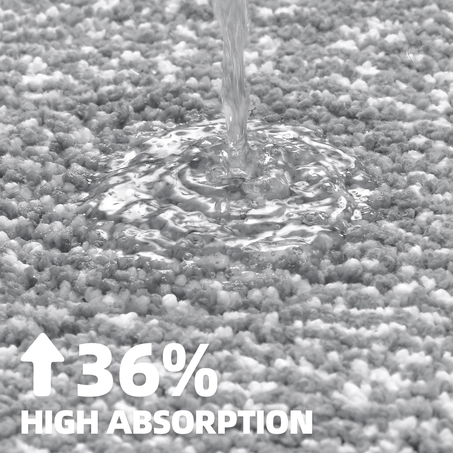 PABUBE Premium Microfiber Bath Rug, 16 x 24 Inches, Gray photo 6