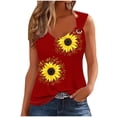 thumbnail image 2 of Rciityk Tank Tops for Women Printed Round Neck Casual Printed Sleeveless Suspender Top, 2 of 4