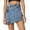 Blue, variant on RUTAYY High Waist Women Denim Skirt Shorts A-Line Chafing Mini Skirt For Summer Fashion Solid Color Casual Travel Skirts