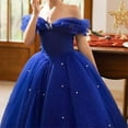 thumbnail image 4 of Drtj 2-14T Kids Teens Flower Girl Dress Off Shoulder Pageant Sparkling Formal Dress Birthday Party Ball Gowns, 4 of 7