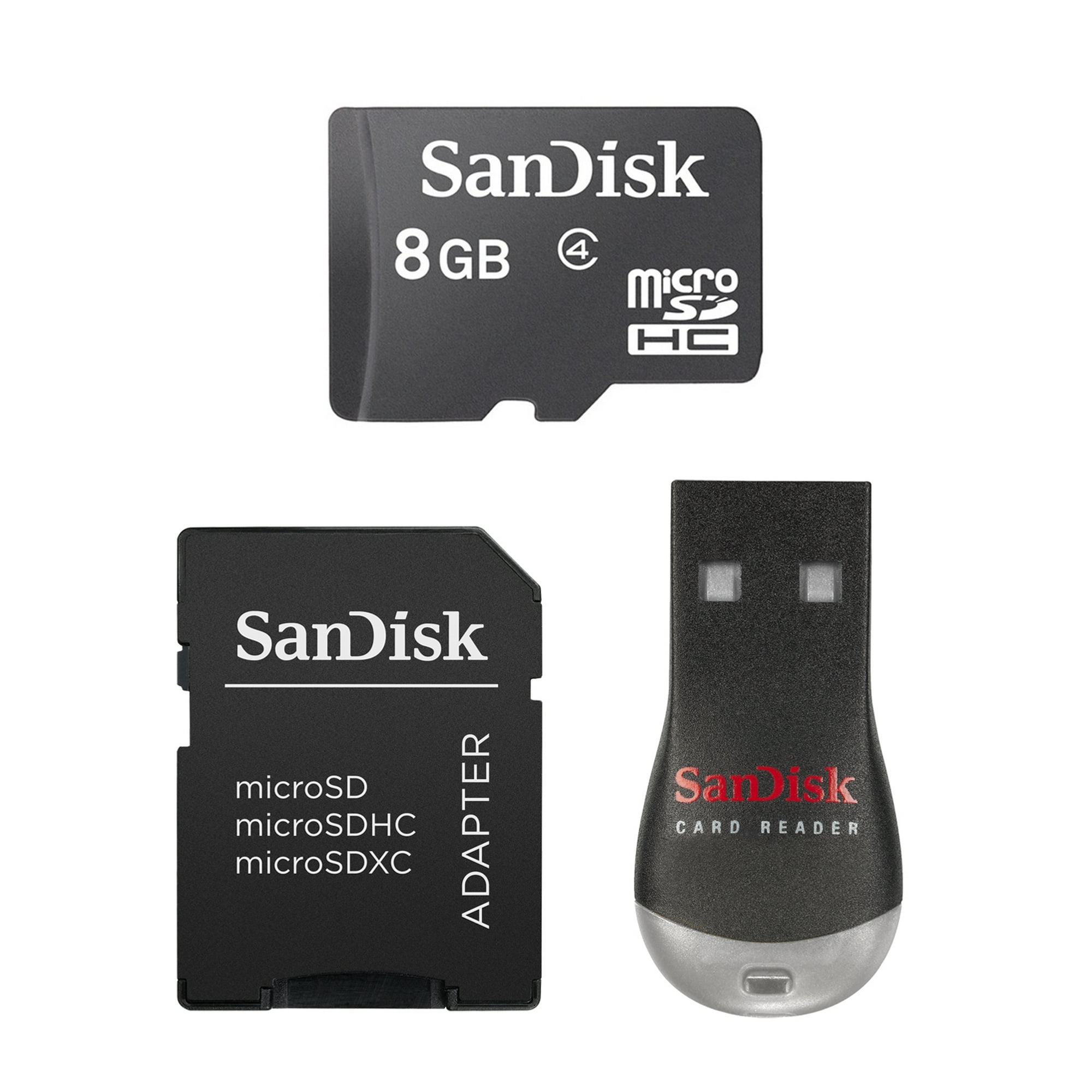 Sandisk 8gb Microsdhc Micro Sd Card With Microsd To Sd Adapter Mobilemate Reader Walmart Canada