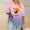 Pink, variant on EchfiProm Shirts for Women Trendy Plus Size Black 3/4 Sleeve Pullover V-Neck Graphic Summer Loose Fit Tops