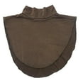 thumbnail image 2 of Cache-cou Détachable pour Femmes, Demi-Col Roulé en Coton pour Automne Hiver - Café, 2 of 8