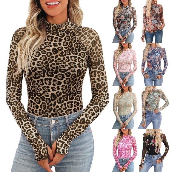 Delayuji Womens Lace Long Sleeve Shirt Mesh Tops Mockneck Cute Going Out Tops For Women Fall Fashion Outfits Spring Trendy Green
