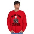 thumbnail image 3 of Delay Talking Until After Game Sports Men's Big & Tall Crewneck Sweatshirt Brisco Brands 2X, 3 of 5
