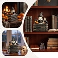 thumbnail image 7 of JHRGJIO Cute Ghost Reading Statue, Wooden Base Fall Figurine Bookshelf Accent, Halloween Decorations Indoor Outdoor Tabletop Home Decor Display Piece Spooky, 7 of 7