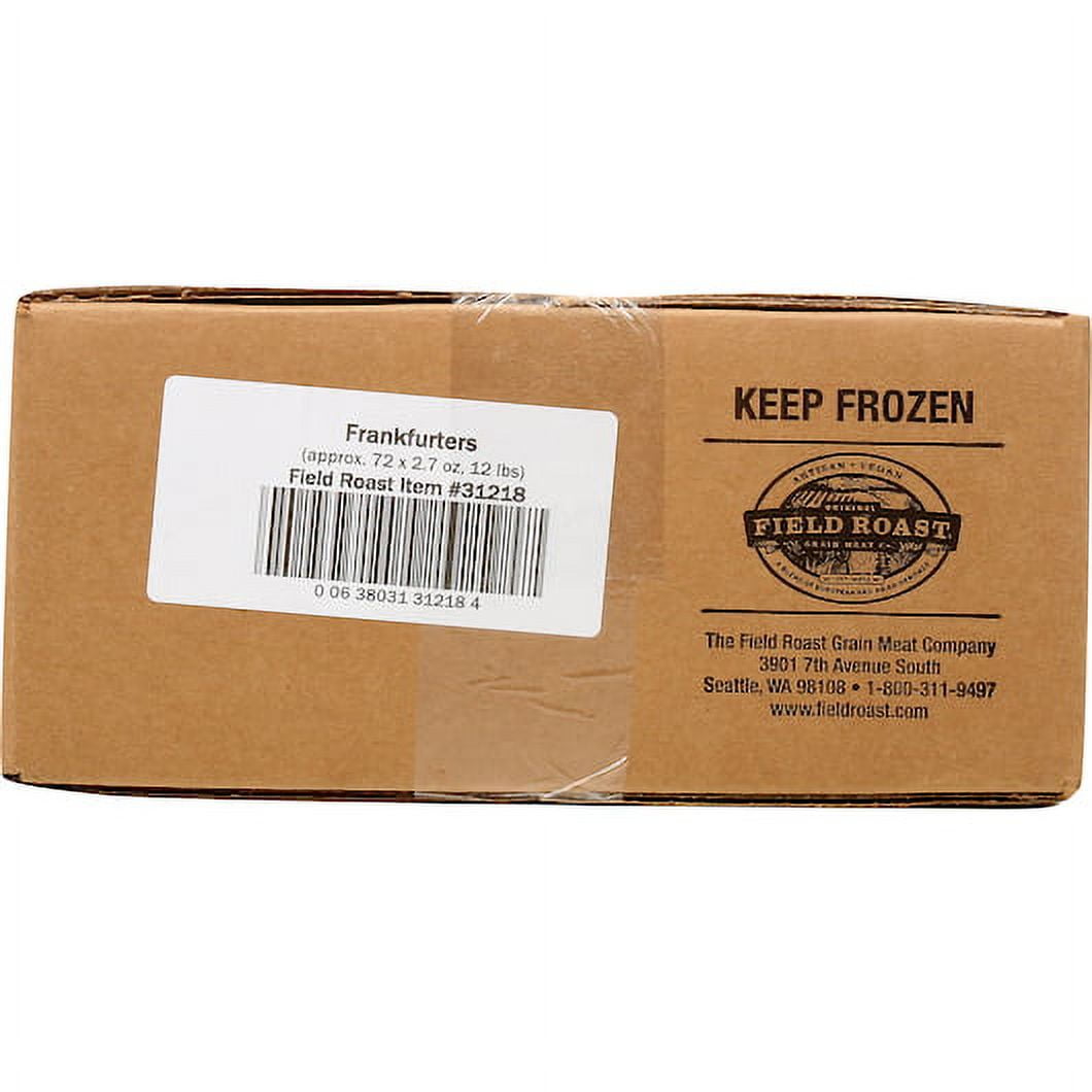 Pack of 72, Field Roast, Plant Based and Vegetarian, Frankfurter, 2.7 ounce