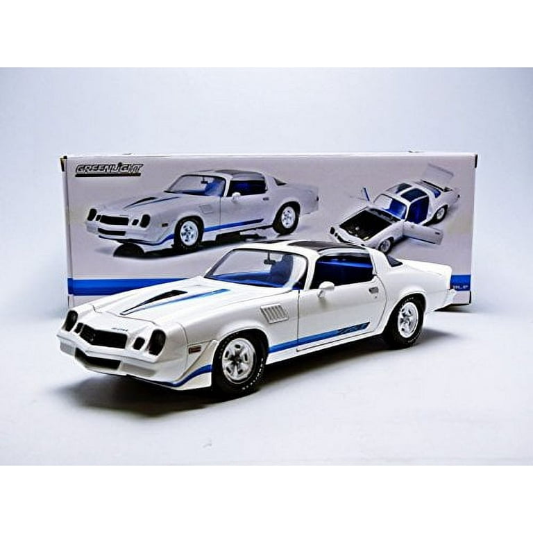1979 Chevrolet Camaro Z/28 White with Blue Stripes 1/18
