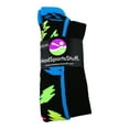 thumbnail image 2 of MadSportsStuff Crazy Socks with Lightning Bolts (Black/Multi-Neon, Medium), 2 of 2