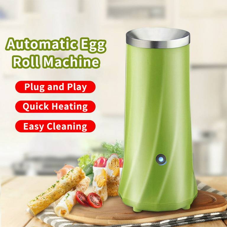 Bueautybox Electric Automatic Egg Roll Maker Multi-functional Mini Omelet Breakfast Egg Boiler Kitchen Cooling Egg Cooker Tools, Size: 12.5, White