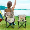 thumbnail image 5 of Outdoor Folding Chair 14.46x14.46x22.83 Inches, Camping Folding Chair Easy to Carry Ideal for Outdoor Picnics Camping Park Fishing Adorable Green Dragon, 5 of 8