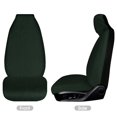 thumbnail image 2 of Dark Green Textured Fabric Car Seat Covers Front Seats Universal Fit for Cars SUV Truck Auto Interior Accessories, 2 of 3
