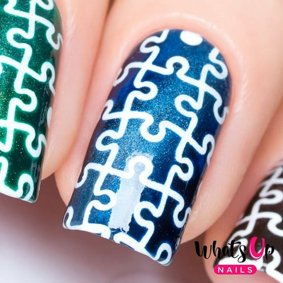 Whats Up Nails - Puzzle Vinyl Stencils Nail Art Design