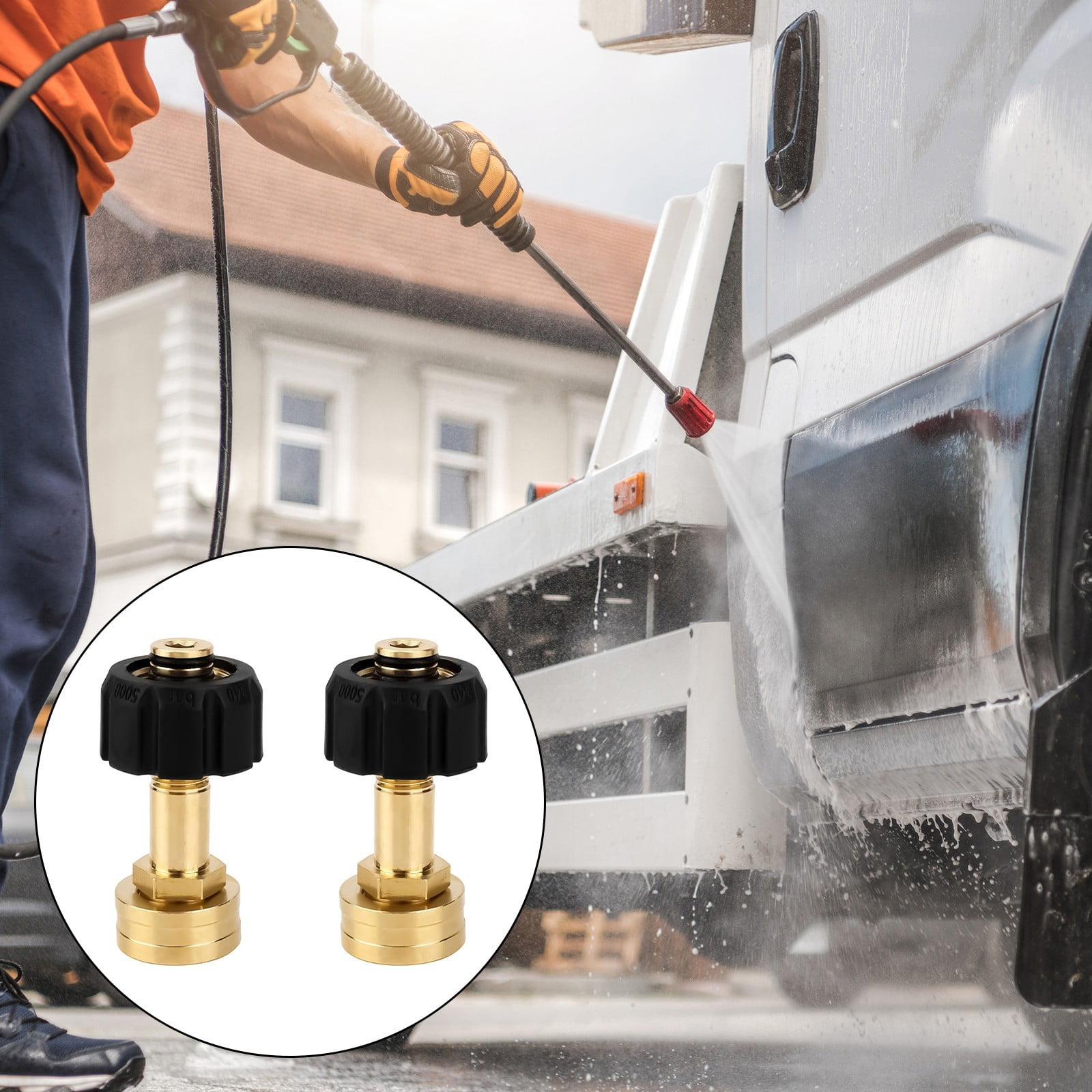 Industrial Strength 3/4In Female Threaded Quick Connects Adapter M22-14mm Copper Fitting For High Pressure Hose Systems