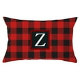 thumbnail image 6 of Peacheart Christmas Pillow Cover 12x20 Inch Initial Last Name Red Buffalo Plaid Christmas Decorative Throw Pillows Case for Sofa Bed Car Chair Indoor Outdoor Xmas Home Decor (U), 6 of 9