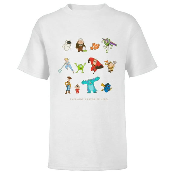Disney and Pixar Character Everyone’s Favorite Hero - Short Sleeve T-Shirt for Kids - Customized-White