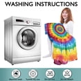 thumbnail image 6 of Rainbow Tie Dye Concentric Circles Wearable Oversized Blanket,Wearable Blanket Hoodie for Adults,Cozy Hooded Blankets with Super Pockets,Super Warm Fuzzy Pullover for Women & Men, 6 of 6