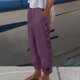 thumbnail image 1 of WILLBEST Pantalones Casuales de Mujer, de Cintura Alta, Pierna Ancha, con Cordón, Cómodos, Lisos y con Bolsillos para Uso Diario. XXXXL, 1 of 5