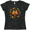 thumbnail image 3 of Inktastic Thanksgiving Turkey Fall Holiday Wreath Women's T-Shirt, 3 of 5