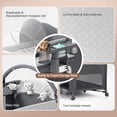 thumbnail image 5 of Babyomi 4 in 1 Baby Bassinet with Diaper Changer, Long Next to Bed Crib with Mattress,Height Adjustable,Pack and Play,Bedside Crib Sleeper, Gray, 5 of 7