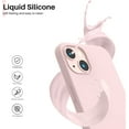 thumbnail image 3 of Compatible with iPhone 13 Case 6.1, Slim Liquid Silicone 3 Layers Full Covered Soft Gel Rubber Case Cover 6.1 inch-Chalk Pink, 3 of 5