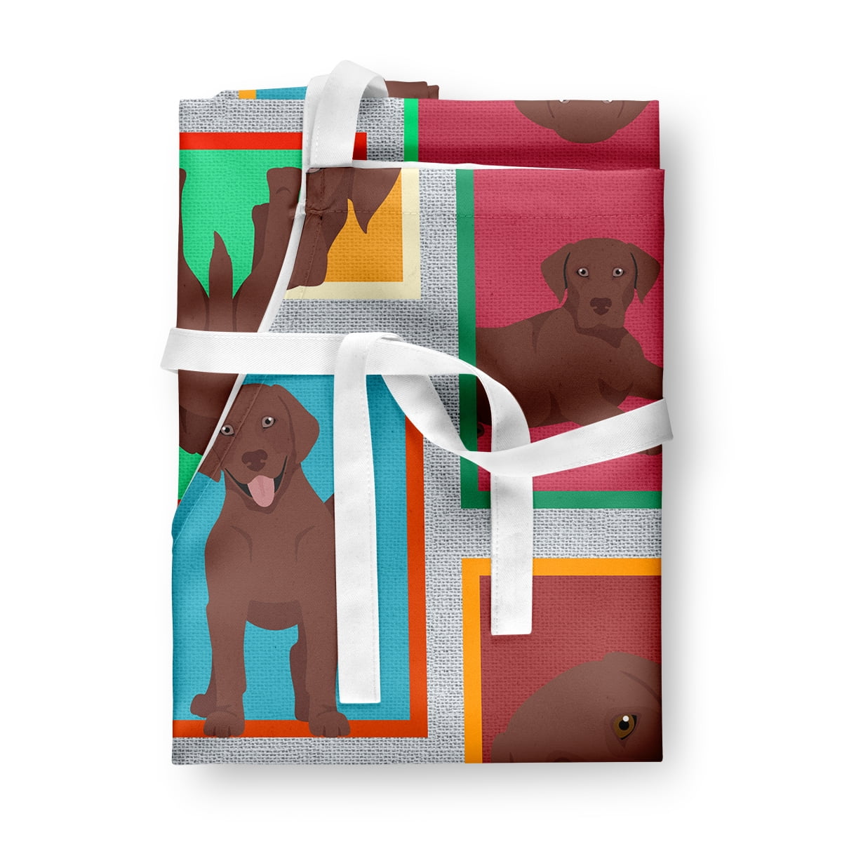 Lots of Chocolate Labrador Retriever Apron 27 in x 30 in