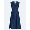 thumbnail image 4 of Free Assembly Women's Sleeveless Embroidered Denim V-Neck Midi Dress, Sizes XS-4X, 4 of 4