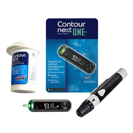 Contour next one blood glucose meter with bluetooth, includes lancing device and lancets part no. 7818