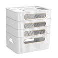 thumbnail image 4 of veasfak Router Rack Office Desktop Organizer Shelves Router Organizer Storage Rack Space White 4 Tier, 4 of 9