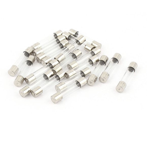 Unique Bargains 20Pcs Quick Blow Fast Acting Cartridge Glass Tube Fuse 6x30mm 5A 250V