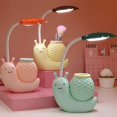 thumbnail image 5 of Cartoon Snail Desk Lamp Pen Holder Eye Protection Learning Reading Lamp USB Charging Folding(Blue)-10.5*5*28cm, 5 of 5