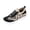 01#Black, variant on Women Leopard Print Fly Knit Sneakers, Lightweight Breathable Lace Up Walking Trainers Non Slip Thick Rubber Sole Daily Casual Shoes