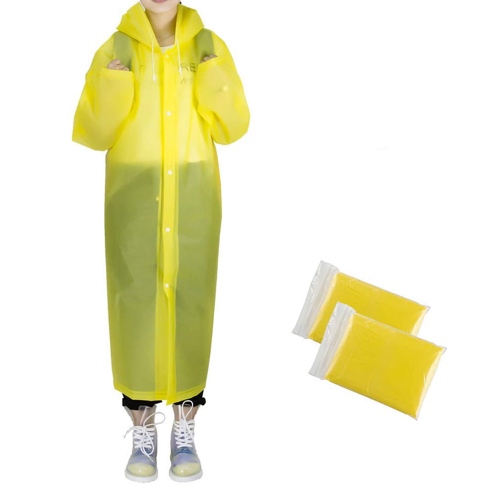 Imcute Womens Lady Dot Waterproof Eva Hooded Rain Jacket Poncho Raincoat Rainwear, Women's, Size: One size, Yellow