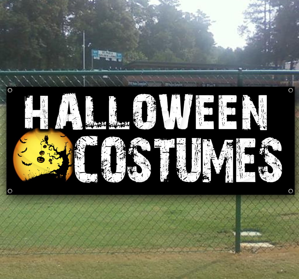 Halloween Costumes Decorations Party Suplies Extra Large 13 Oz Heavy Duty Vinyl Banner Sign with Metal Grommets Flag 